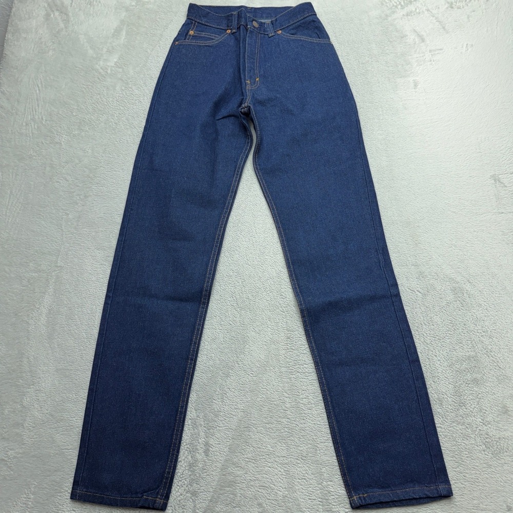 VTG 80s Levi's 26568-0217 Jeans Womens 7 Straight Leg Dark Indigo Made in USA